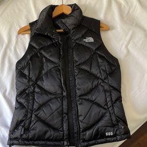 Black north face puffer vest